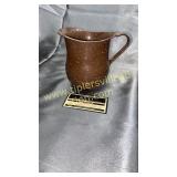 Brown enamel ware cream pitcher