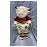 Shawnee smiley pig cookie jar red handkerchief