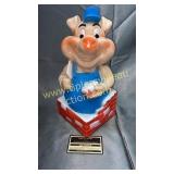 Vintage 3 pigs piggy bank rubber