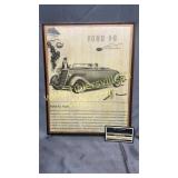 Ford advertisement on wood plaque