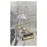 Glass bell with wood clanger