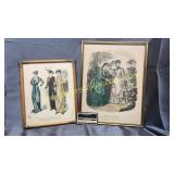 Ladies fashion prints in frames