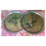 Vintage duck award platters