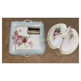 2 hand painted trays