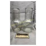 2 etched tumble ups stars and roses