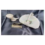 Mikasa Christmas basket and Lenox cornucopia