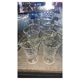 9 block Fostoria glasses