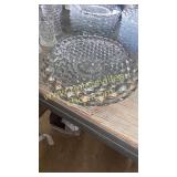 3 block Fostoria platters