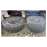 8 block Fostoria dinner plates and 12 salad