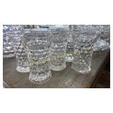 7 block Fostoria tea glasses