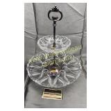 Heavy crystal William Adams tiered stand