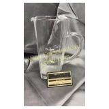 Lighthouse pitcher with art glass seagull stirrer