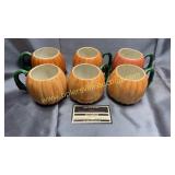 Set of 6 vintage pumpkin mugs