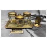 Vintage smokers set- cigarette dispenser and