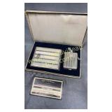 Vintage cigarette case with match case