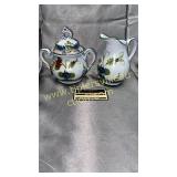 Hand painted cream and sugar