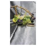Pottery grape vine basket