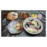 4 handpainted plates and fruit bowl- Bavaria and