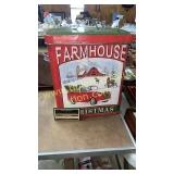 Farmhouse Christmas metal box