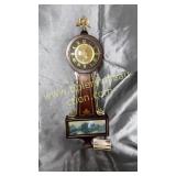 Vintage 8 day jeweled banjo clock with eagle