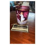 Marie Gregory style cranberry tumbler