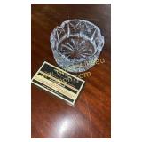 Heavy quality crystal ash tray