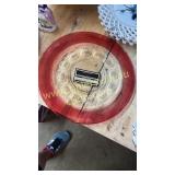 Cranberry to clear thumbprint platter