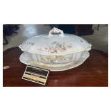 Old porcelain tureen and platter