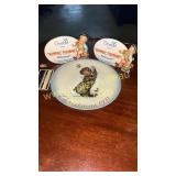 Goebel Hummel figurine signs and plate