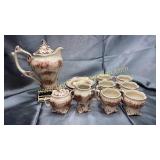 Hand painted rose tea set