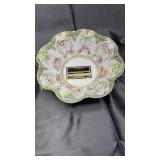 RS Prussia bowl green and pink roses