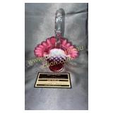 Fenton cranberry opalescent hobnail basket