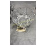Heavy cut crystal etched bowl