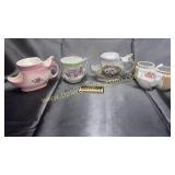 Hand painted shaving mugs