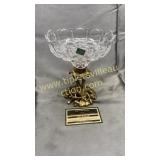 Crystal compote with cast base