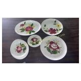 5pcs Stetson red and yellow dishes