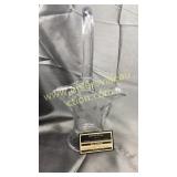 Etched crystal butterfly basket