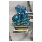 Blue carnival bookends