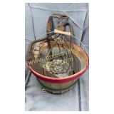 Garden basket with old tools