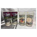 4 Dr.Pepper glasses