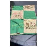 Vintage hand done floral quilt top