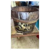 Painted wooden stag bucket