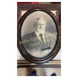 Antique portrait in oval frame