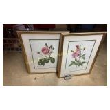 Pair of floral prints