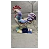 Vintage pottery rooster wall pocket