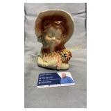 Vintage pottery girl and doll wall pocket