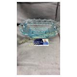 Blue open lace bowl