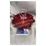 Fenton Ruby red hobnail candy bowl