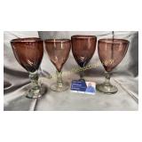 Amethyst and clear goblets