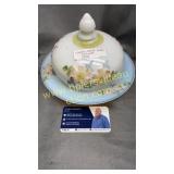 Old consolidated glass butter dish